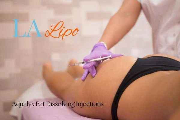 Woman having fat dissolving injections Binley on thighs