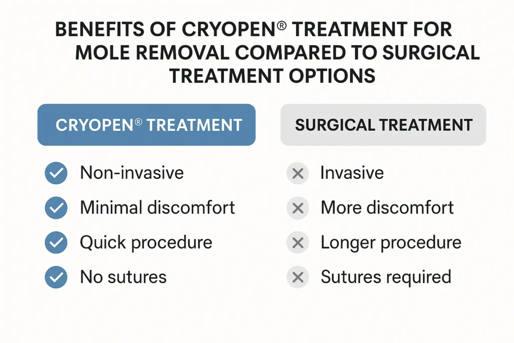 Benefits of professional mole-removal assessment at LA LIPO Binley