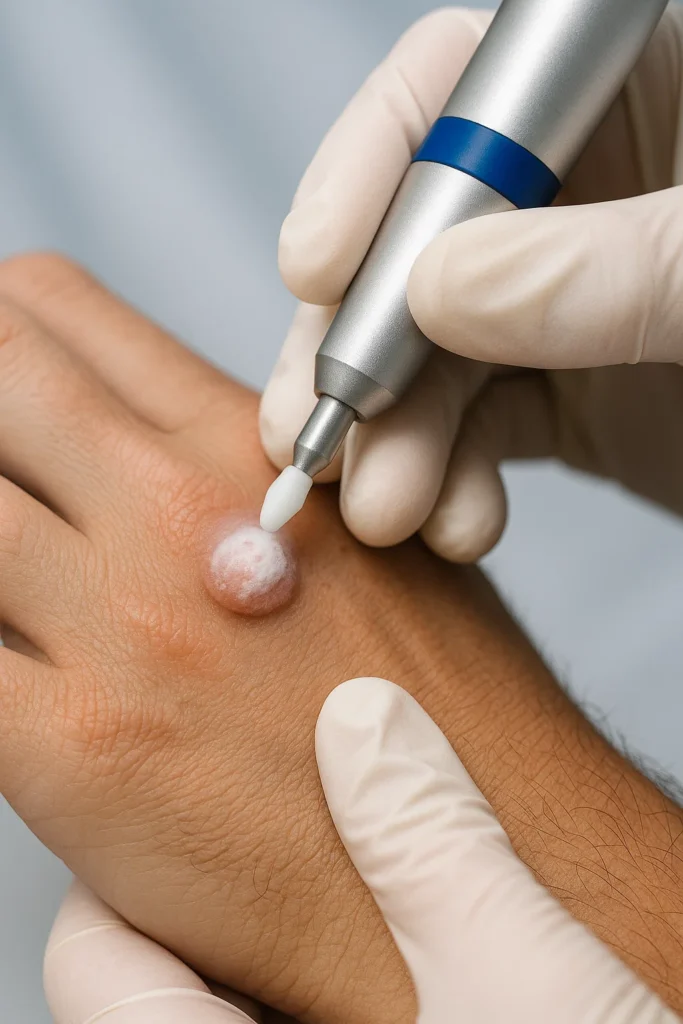 example of wart removal Binley using cryopen