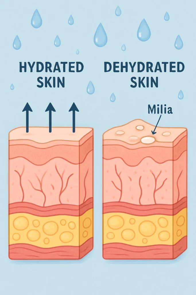 The importance of hydration and milia production Binley