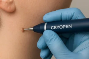 Person receiving skin tag removal Binley